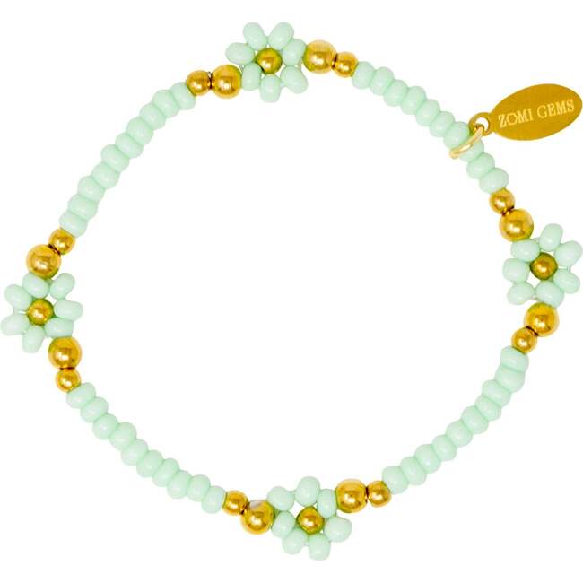 Girl's Tiny Daisies Stretchy Bead Bracelet Set, Yellow - Bracelets - 2