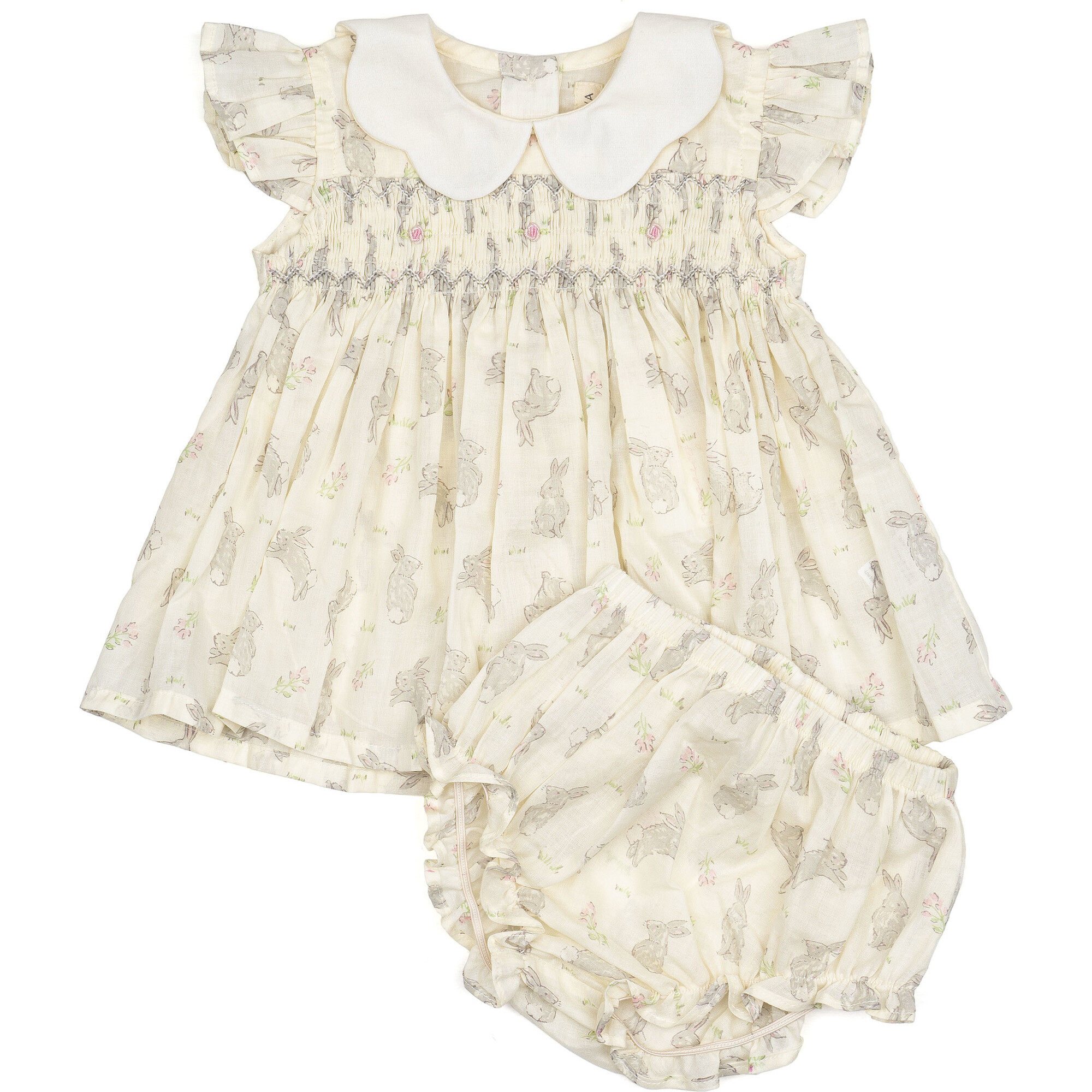 Scallop Two Piece Set, Bunny Meadow - Mixed Apparel Set - 1