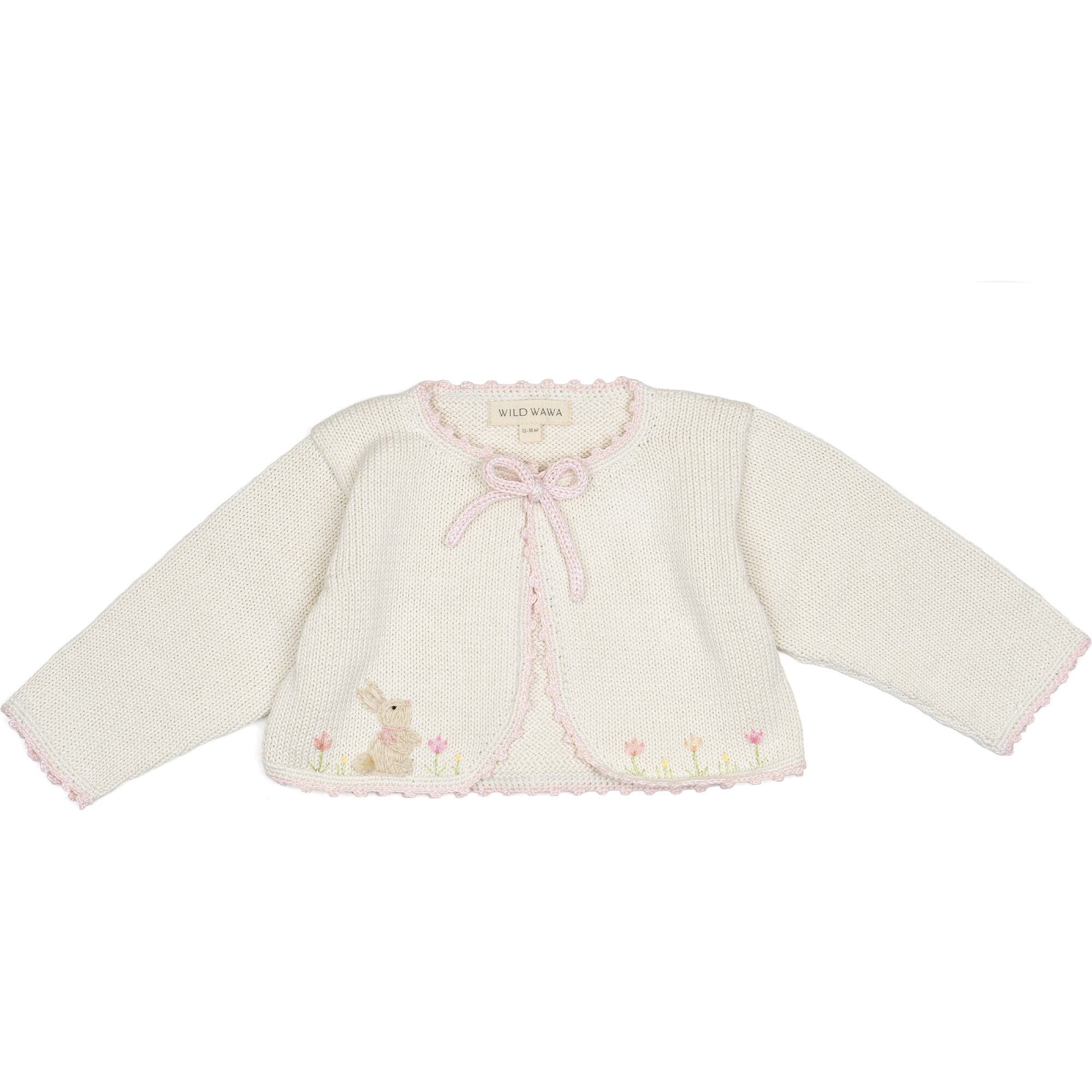 Embroidered Bolero, Pink/Pearl - Cardigans - 1