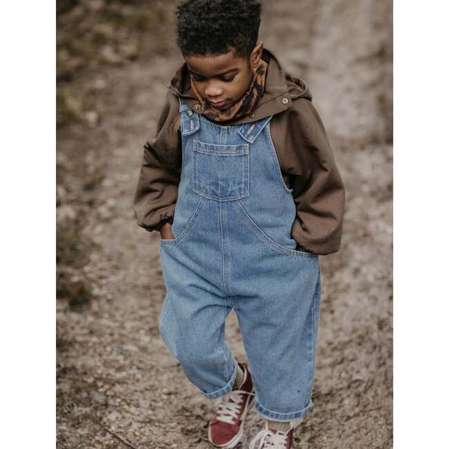 The Oversized Denim Dungaree, Mid Denim - Jeans - 3