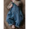 The Oversized Denim Dungaree, Mid Denim - Jeans - 4
