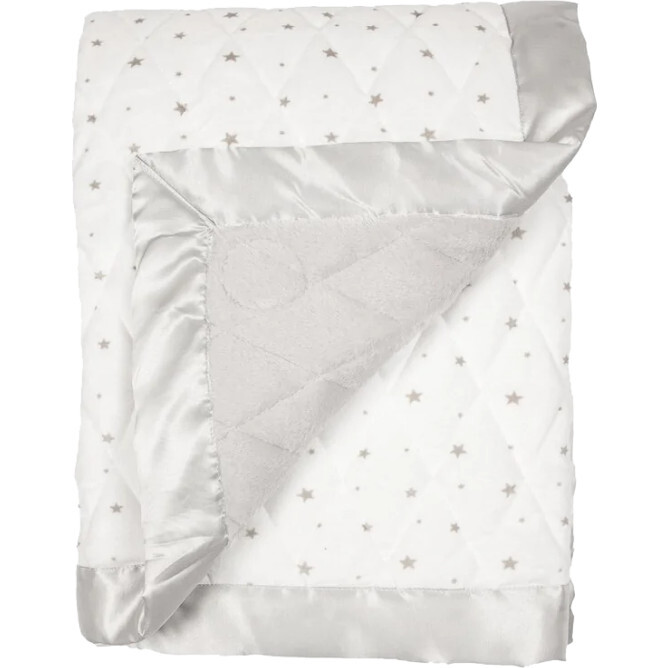 Weighted Toddler Blanket, Grey Star - Blankets - 1