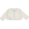 Embroidered Bolero, Blue/Pearl - Cardigans - 1 - thumbnail