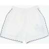 Women's Pomegranate Embroidery Short, White - Shorts - 2