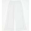 Women's Pomegranate Embroidery Trousers, White - Pants - 2