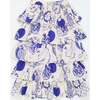 Women's Pomegranate Skirt, White & Blue - Skirts - 2