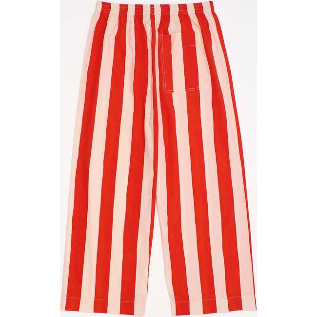Adult Stripes Trousers, White & Red - Pants - 2