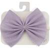 Sparkle Gathered Bow on Nylon Headband, Lavender - Hair Accessories - 1 - thumbnail