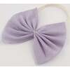 Sparkle Gathered Bow on Nylon Headband, Lavender - Hair Accessories - 2