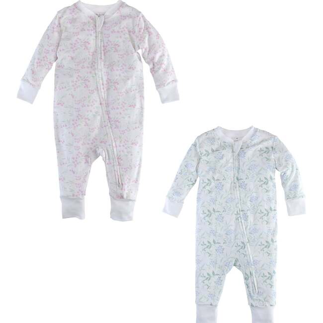 Zip Up Pima Pajama 2-Pack Hydrangea & Magnolia