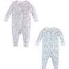 Zip Up Pima Pajama 2-Pack Hydrangea & Magnolia - Footie Pajamas - 1 - thumbnail