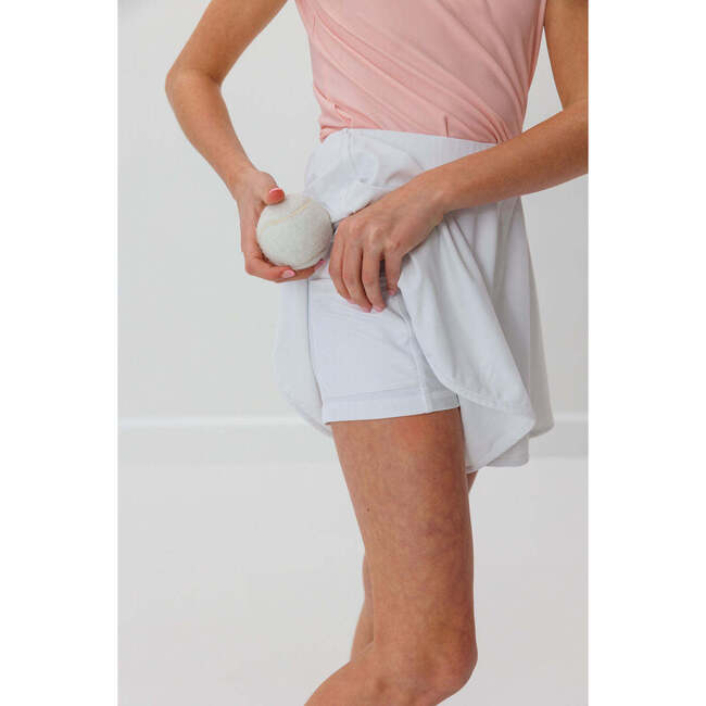 Girls Twirly Skort, White - Skirts - 2
