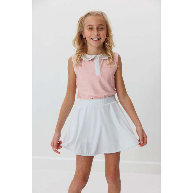 Girls Twirly Skort, White - Skirts - 3