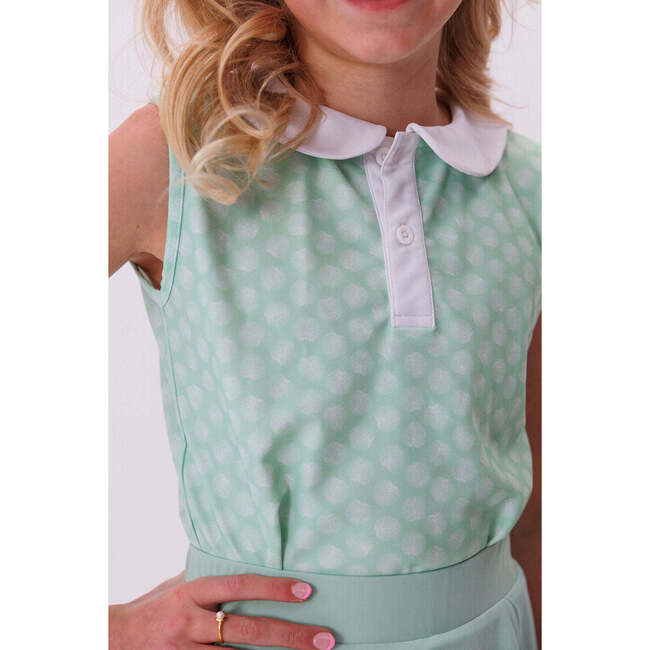 Girly Girls Tank Top, Green Palm Print - Tank Tops - 2