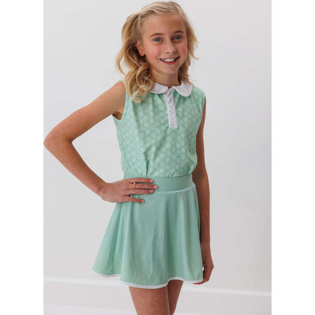 Girly Girls Tank Top, Green Palm Print - Tank Tops - 3