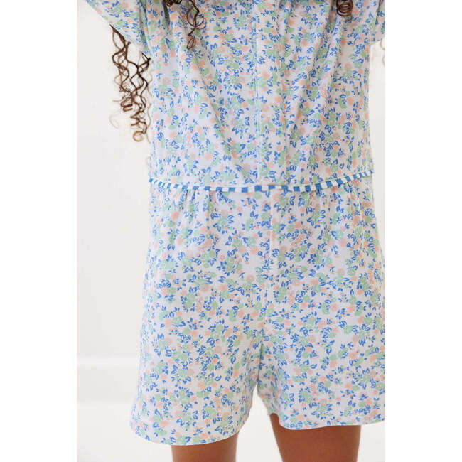 Girls Floral Seersucker Romper, Floral/Seersucker - Rompers - 4