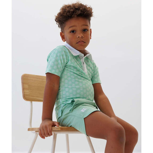 Boys Polo Shirt, Palm Green - Polo Shirts - 2