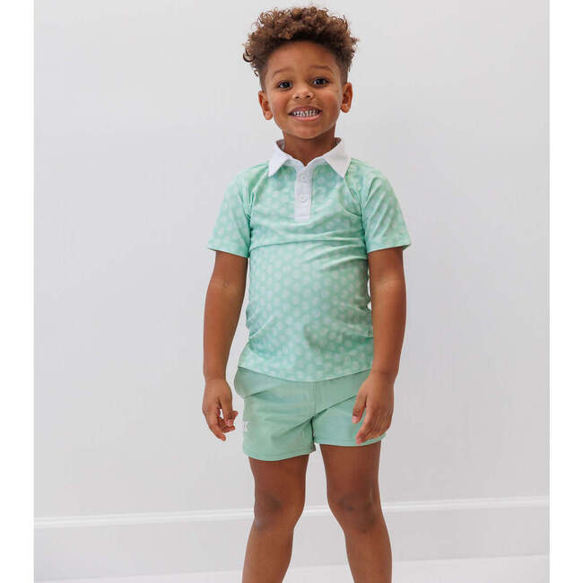 Boys Polo Shirt, Palm Green - Polo Shirts - 3