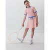 Girls Tennis Skort Dress, Pink - Dresses - 7