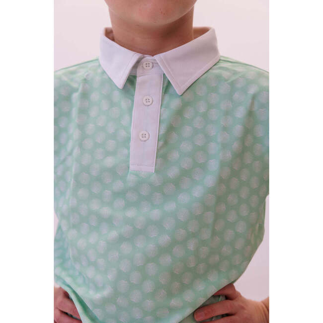Boys Polo Shirt, Palm Green - Polo Shirts - 4