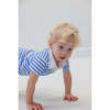 Boys Polo Shirt, Blue/White Stripe - Polo Shirts - 3