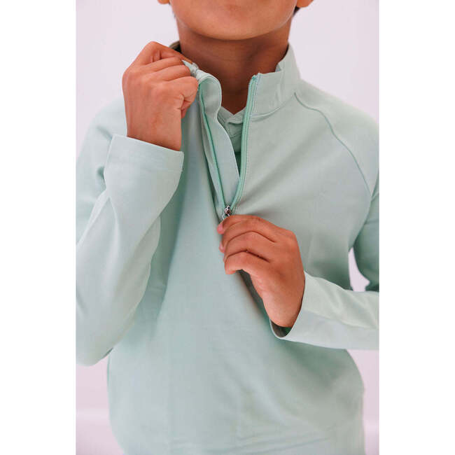 Boys Half Zip, Palm Green - Sweatshirts - 3