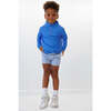 Boys Seersucker Super Short, Blue Seersucker - Shorts - 5