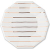 Rose Gold Frenchie Striped Large Plates - Tableware - 1 - thumbnail