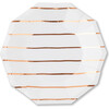Rose Gold Frenchie Striped Small Plates - Tableware - 1 - thumbnail