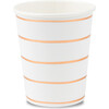 Rose Gold Frenchie Striped 9 oz Cups - Drinkware - 1 - thumbnail