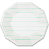 Mint Frenchie Striped Large Plates - Tableware - 1 - thumbnail