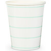 Mint Frenchie Striped 9 oz Cups - Drinkware - 1 - thumbnail