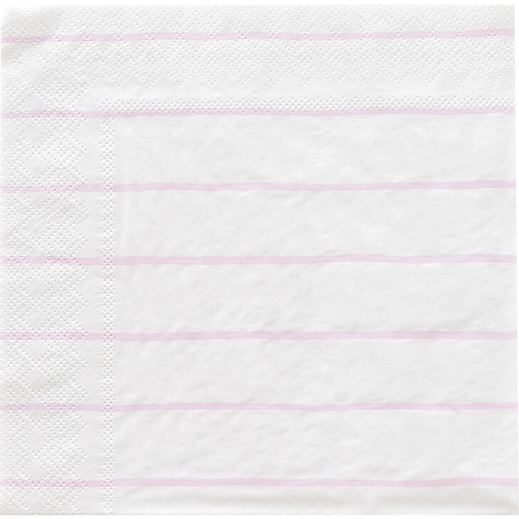 Lilac Frenchie Striped Large Napkins - Tableware - 1