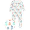 The Organic Zipper Footie, Bunny Tails - Footie Pajamas - 1 - thumbnail