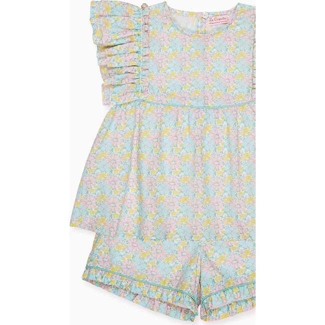 Aqua Floral Oria Girl Set - Mixed Apparel Set - 2