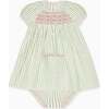 Green Stripe Maritza Baby Girl Smock Set - Mixed Apparel Set - 1 - thumbnail