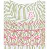 Green Stripe Maritza Baby Girl Smock Set - Mixed Apparel Set - 3