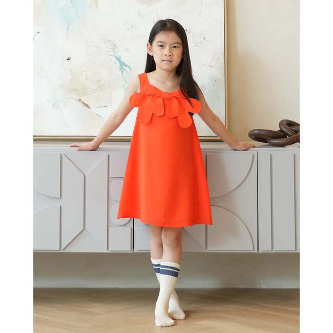 Esme Dress, Scarlet-Orange - Dresses - 4