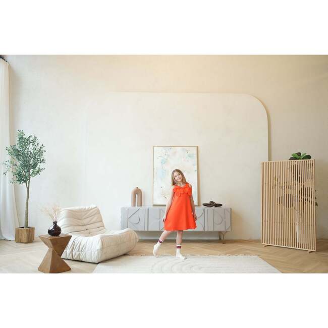 Esme Dress, Scarlet-Orange - Dresses - 7