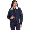 Barcelona Aviator Jacket, Navy - Jackets - 1 - thumbnail