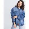 Celeste Boyfriend Denim Jacket, Blue - Jackets - 2