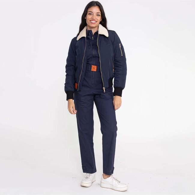 Barcelona Aviator Jacket, Navy - Jackets - 3
