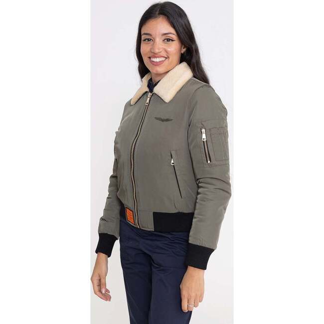 Barcelona Aviator Jacket, Kaki - Jackets - 3