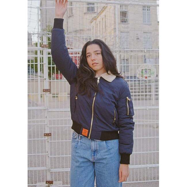 Barcelona Aviator Jacket, Navy - Jackets - 5
