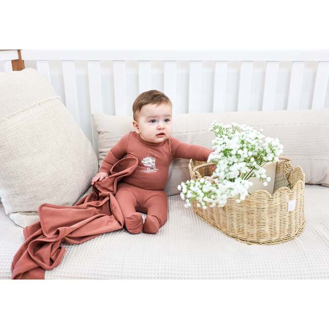 Whimsy Wheelbarrow Footie, Rust - Footie Pajamas - 2