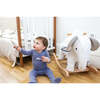 Teddy Wagon Footie and Beanie Set, Dusty Blue - Footie Pajamas - 2