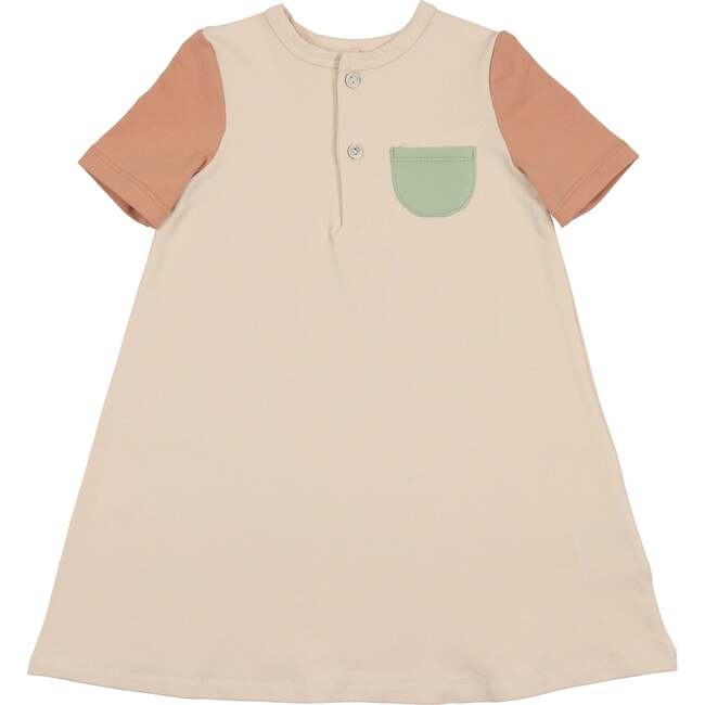 Sunshine Rainbows Short Sleeve Dress, Tangerine