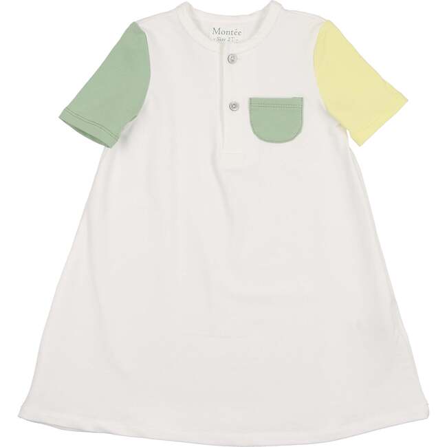Sunshine Rainbows Short Sleeve Dress, Sage