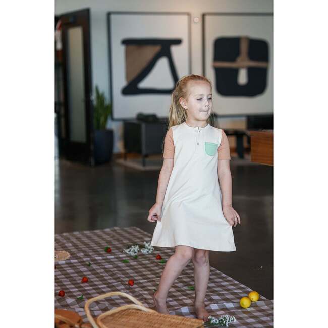 Sunshine Rainbows Short Sleeve Dress, Tangerine - Dresses - 2