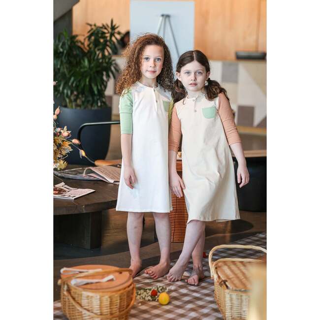 Sunshine Rainbows 3/4 Sleeve Dress, Tangerine - Dresses - 4